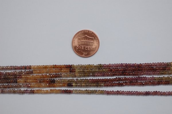 Multi Tundru Sapphire Rondelle Faceted