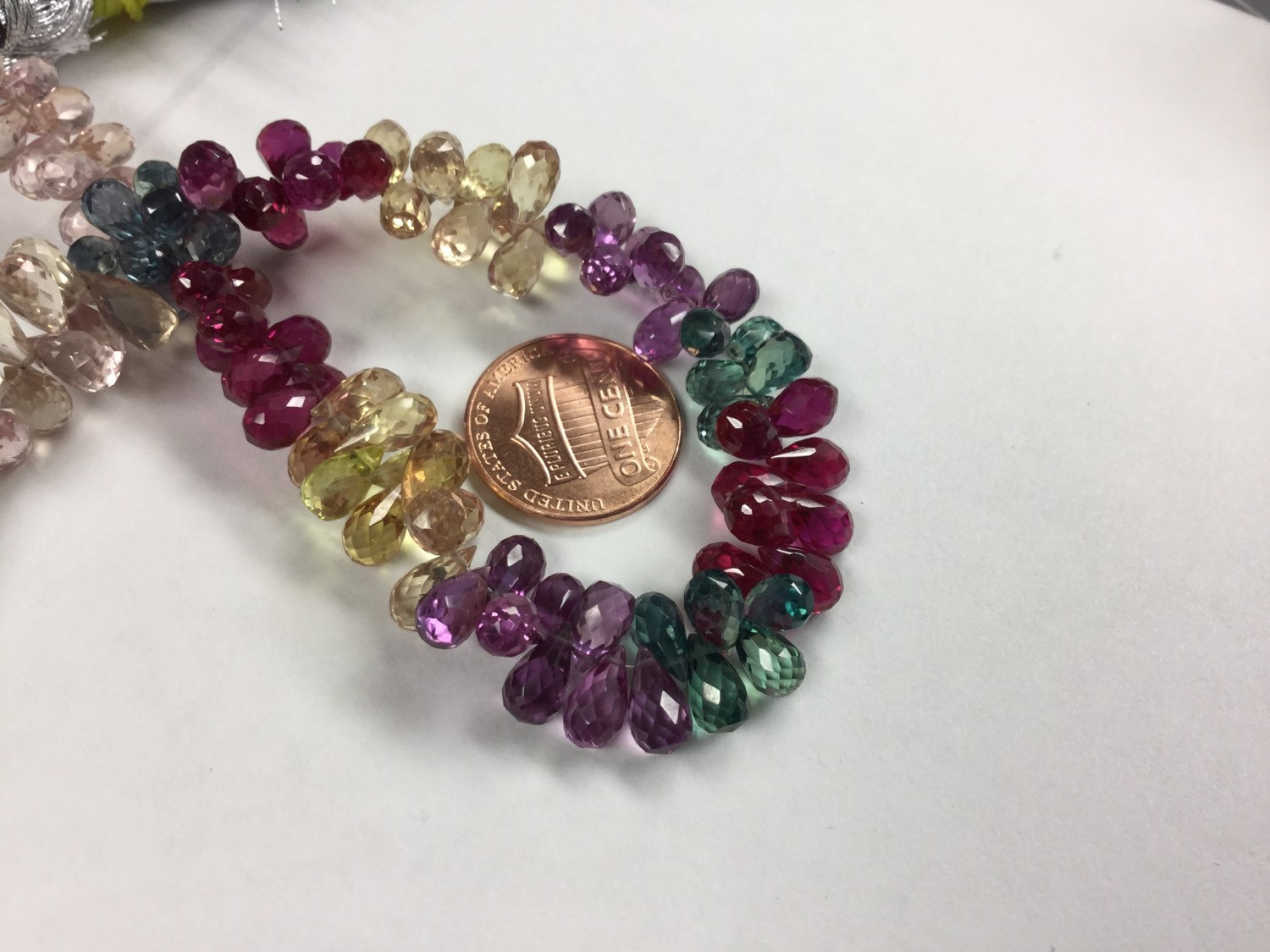 Multi Zircon Drops Faceted