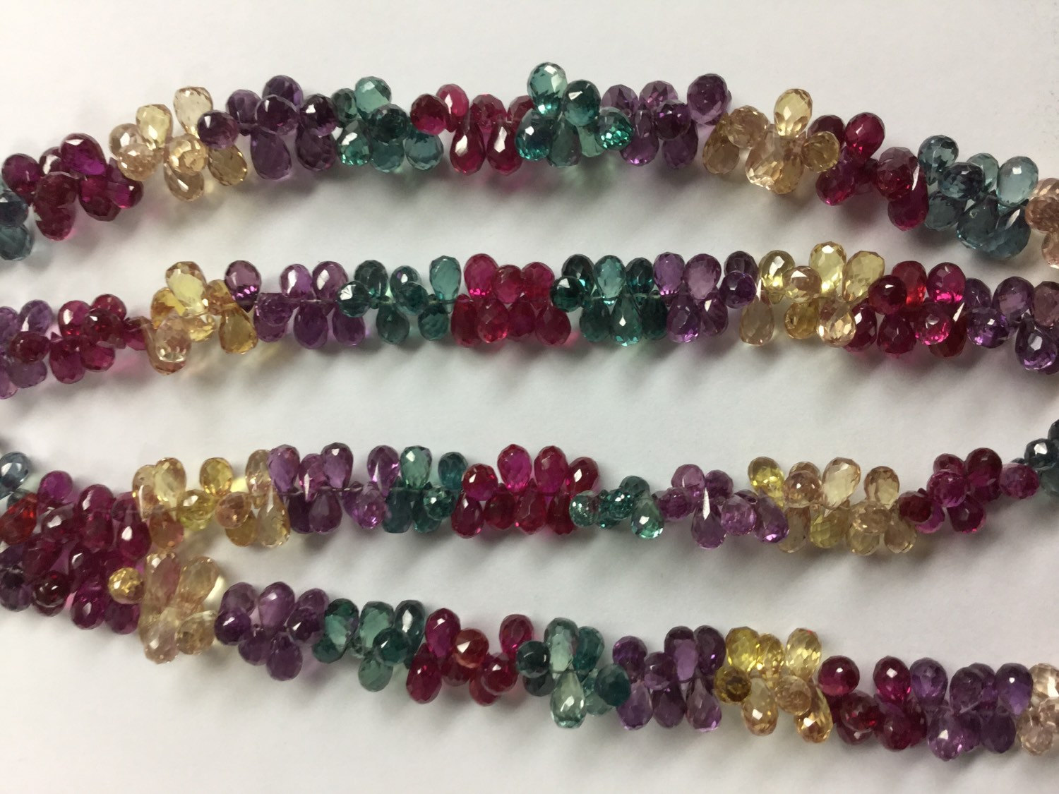Multi Zircon Drops Faceted