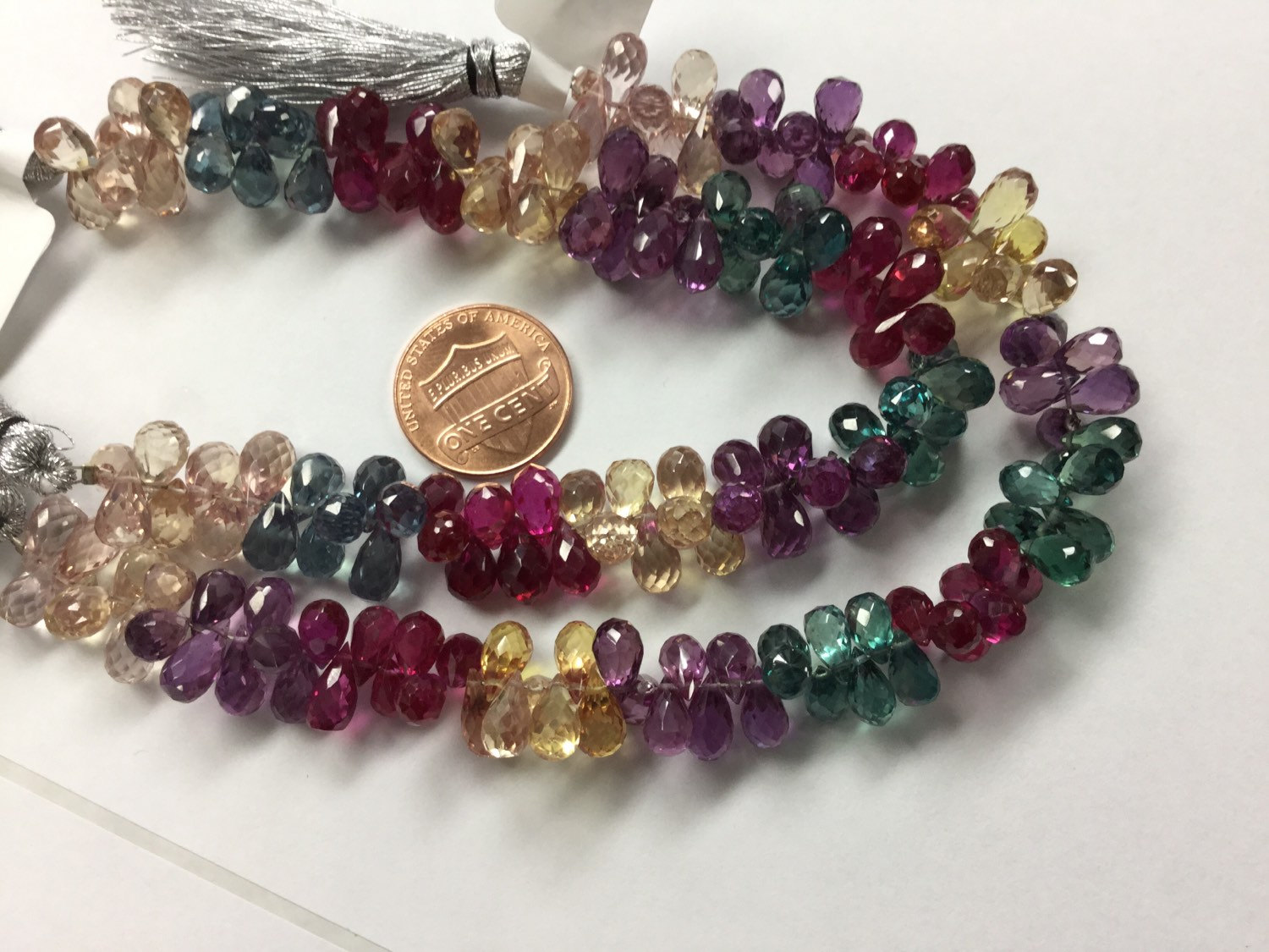 Multi Zircon Drops Faceted