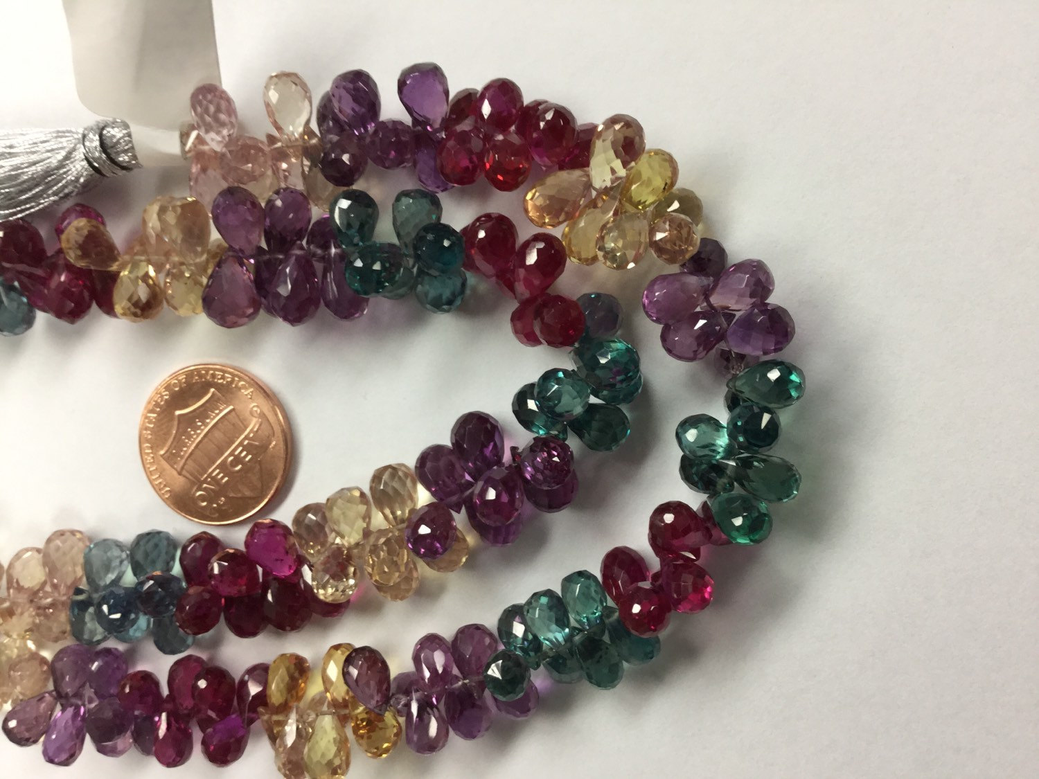Multi Zircon Drops Faceted