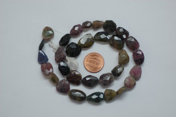 Multicolor Tourmaline Nuggets Faceted