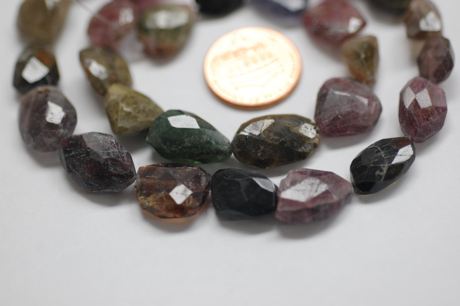 Multicolor Tourmaline Nuggets Faceted