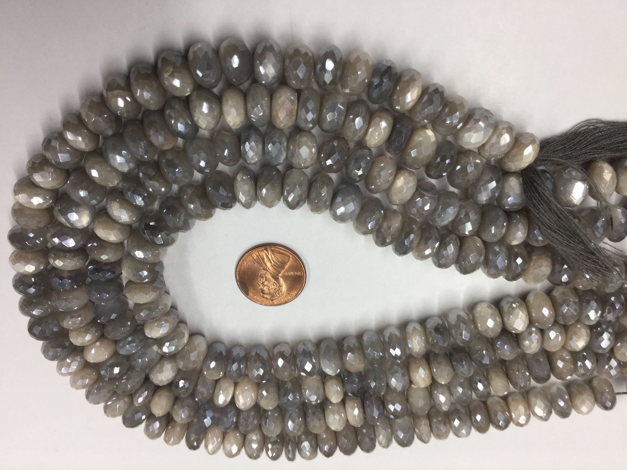 Mystic Moonstone Rondelle Faceted