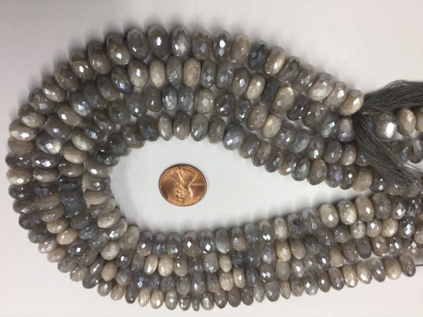 Mystic Australian  Moonstone Rondelles Faceted