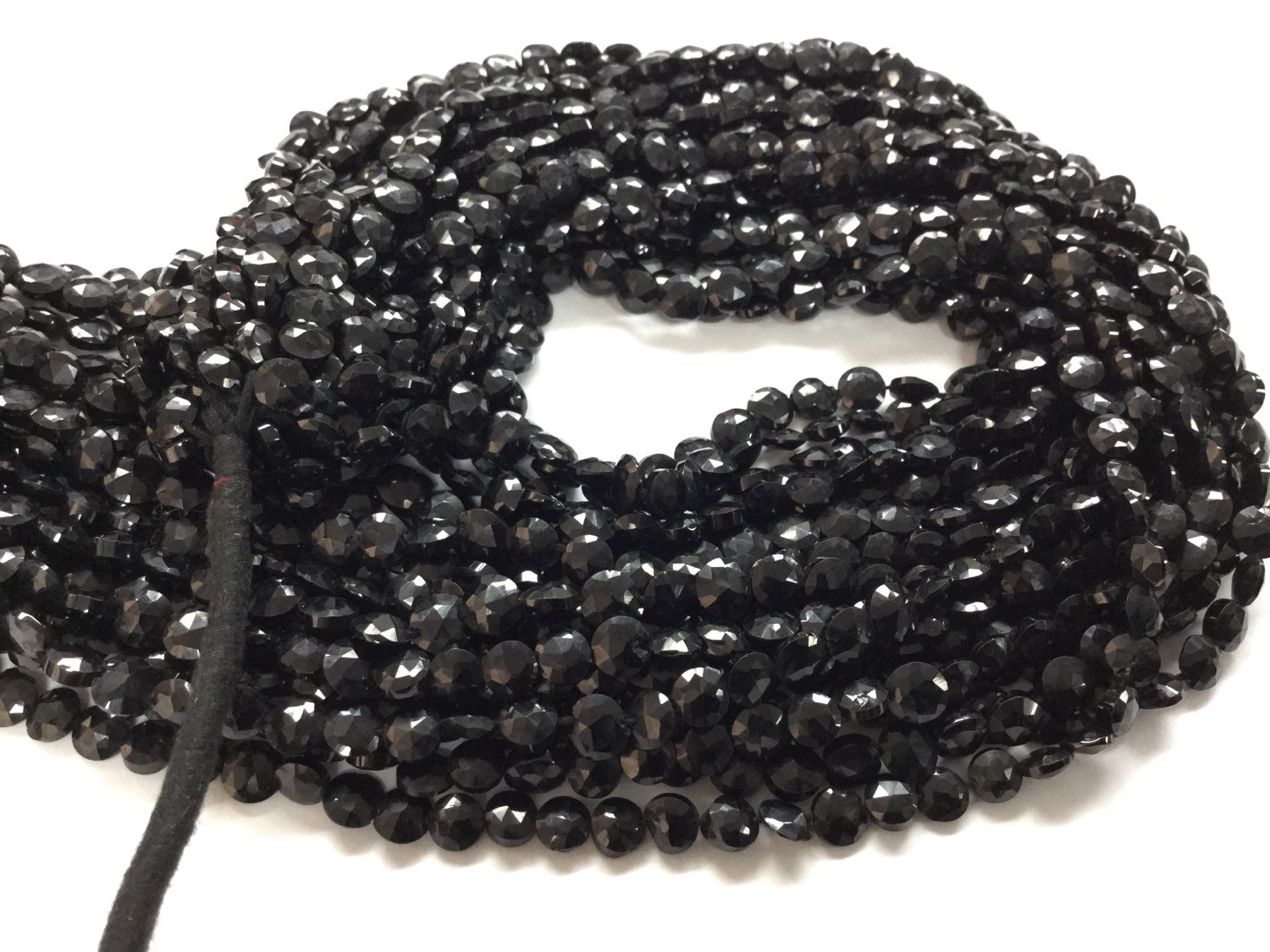 Mystic Black Spinel Coins Faceted