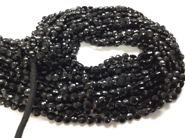 Mystic Black Spinel Coins Faceted