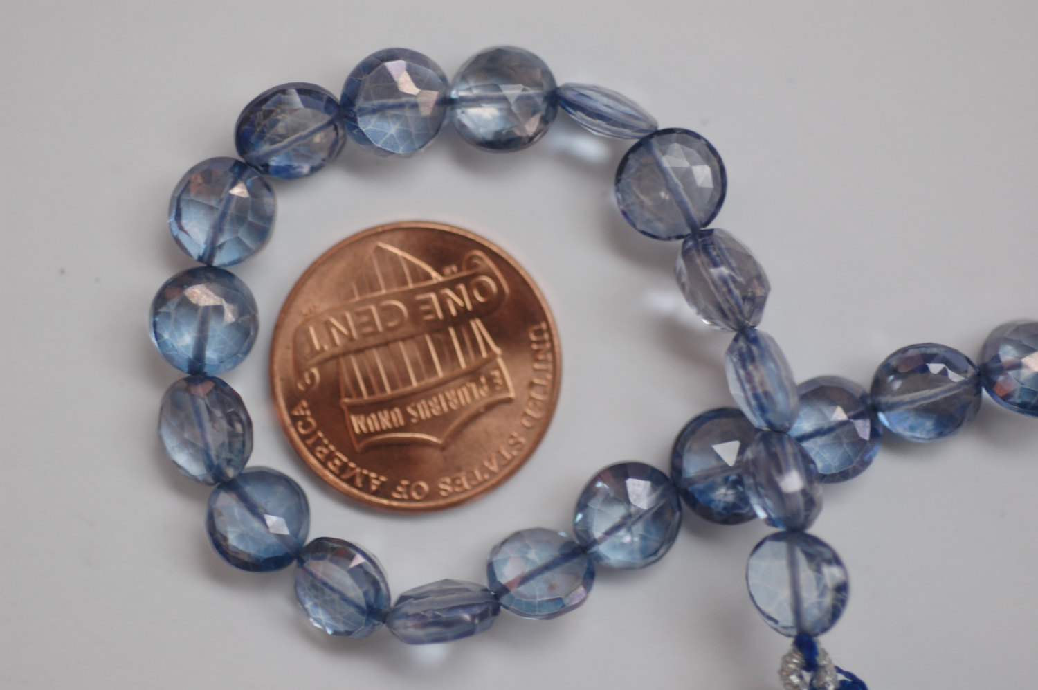 Mystic Blue Coins Faceted