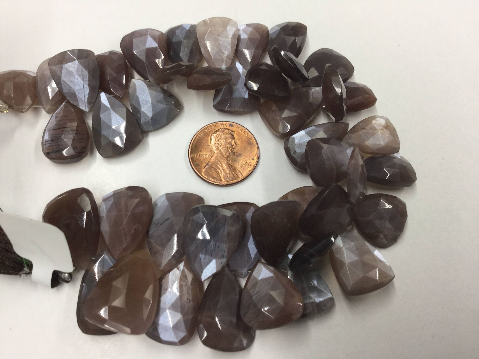 Mystic Chocolate Moonstone Fan Cut Faceted