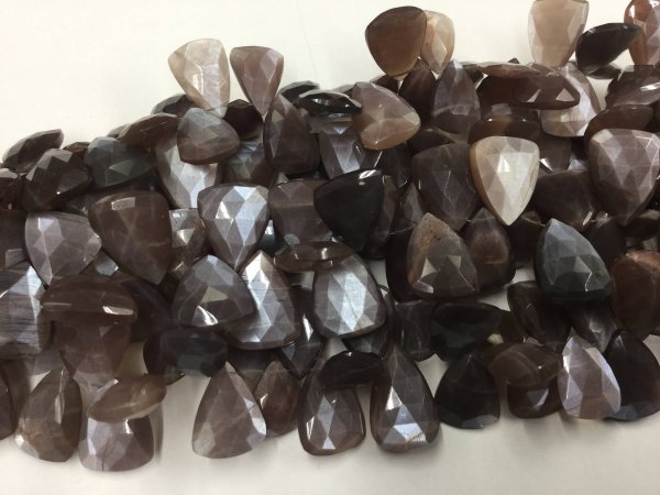 Mystic Chocolate Moonstone Fan Cut Faceted