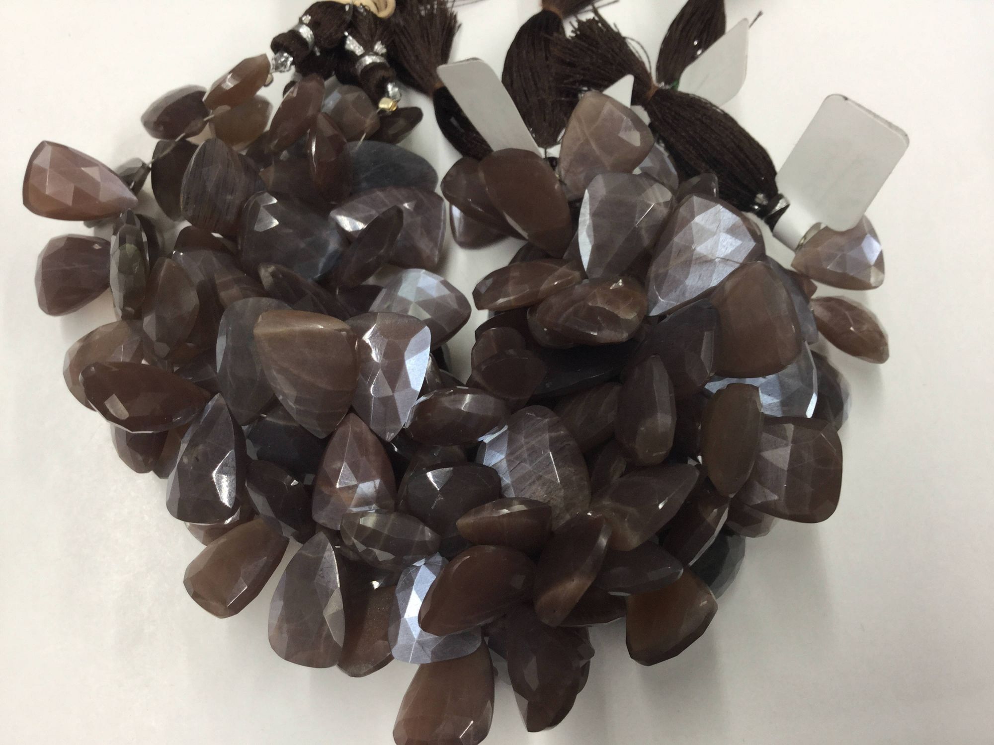 Mystic Chocolate Moonstone Fan Cut Faceted