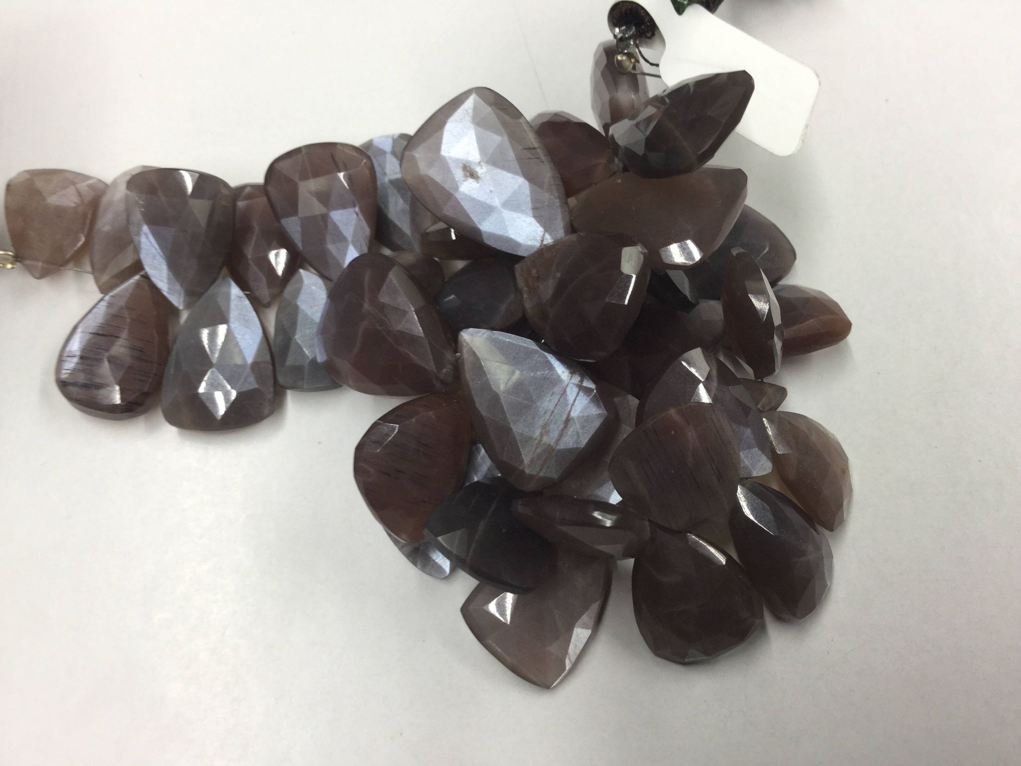 Mystic Chocolate Moonstone Fan Cut Faceted