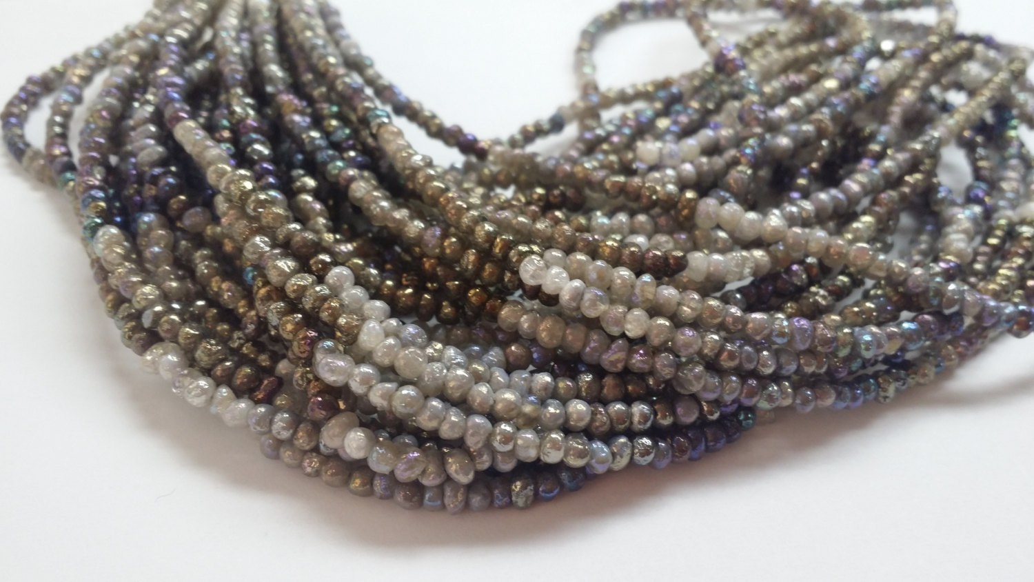 Mystic Coated Silverite Rondelles