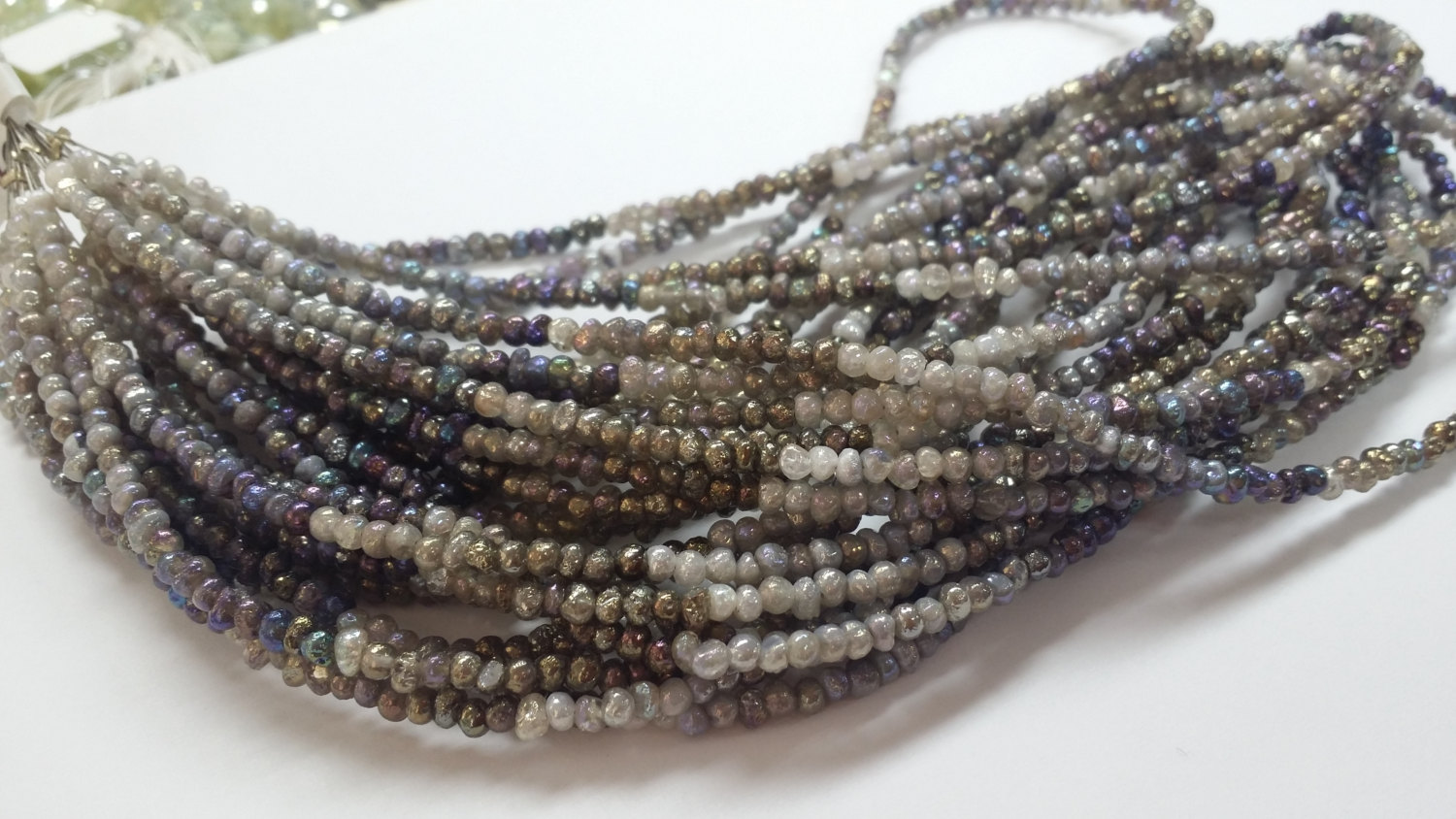 Mystic Coated Silverite Rondelles