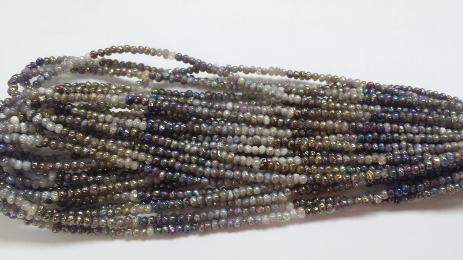 Mystic Coated Silverite Rondelles