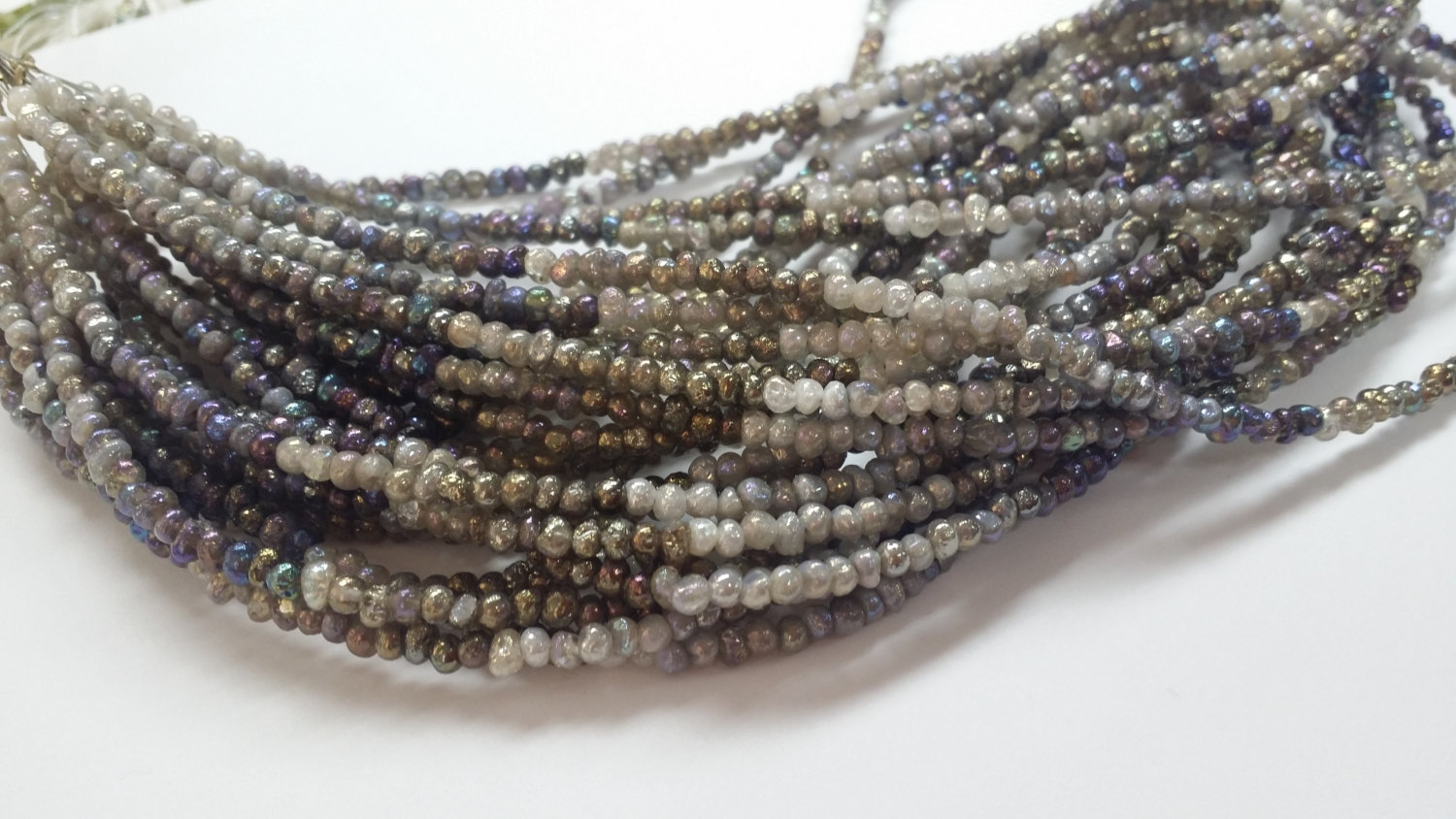 Mystic Coated Silverite Rondelles