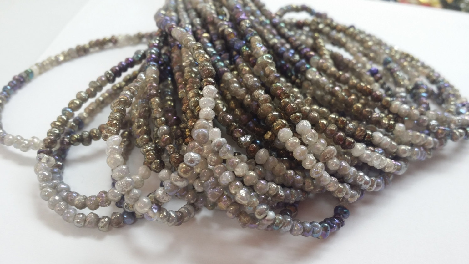 Mystic Coated Silverite Rondelles