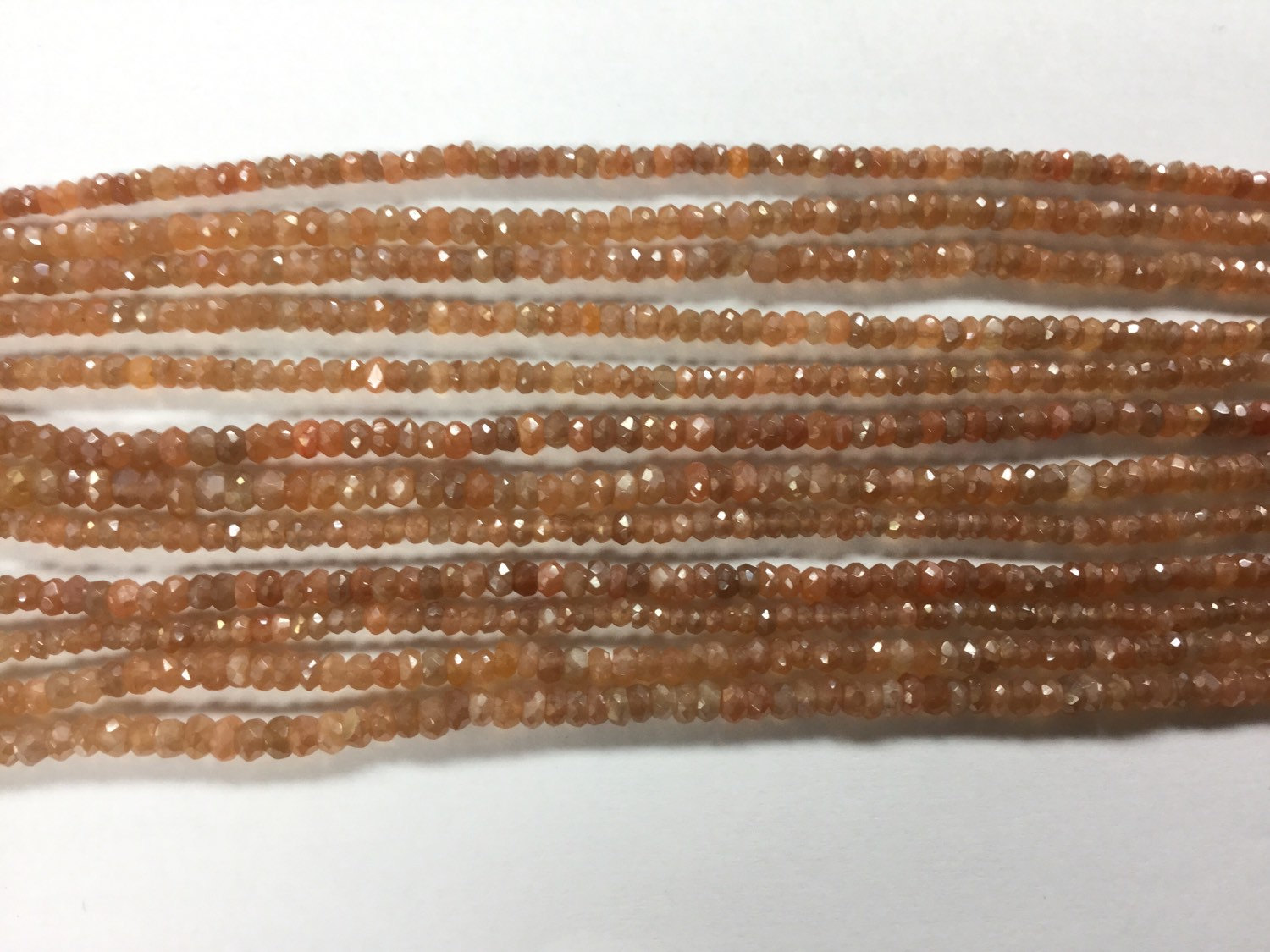 Mystic Dark Peach Moonstone Faceted