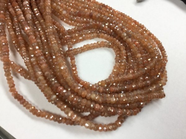 Mystic Dark Peach Moonstone Faceted