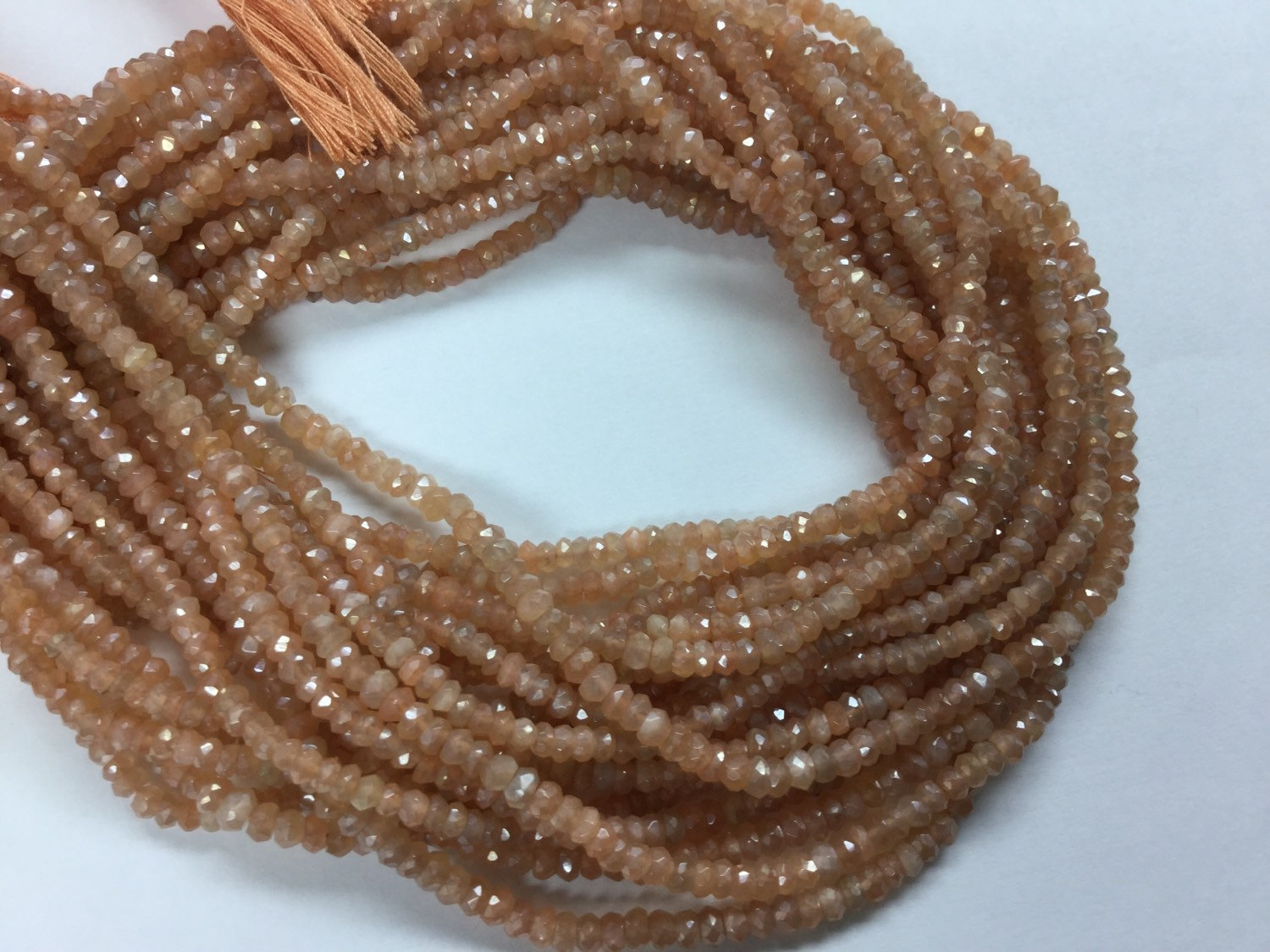 Mystic Dark Peach Moonstone Faceted
