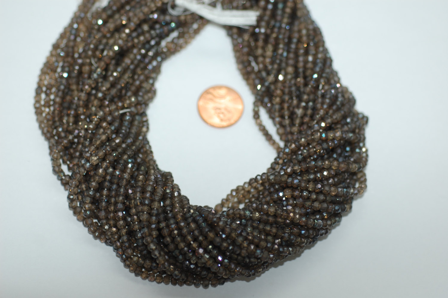 Mystic Golden Brown Quartz Rondelle Faceted