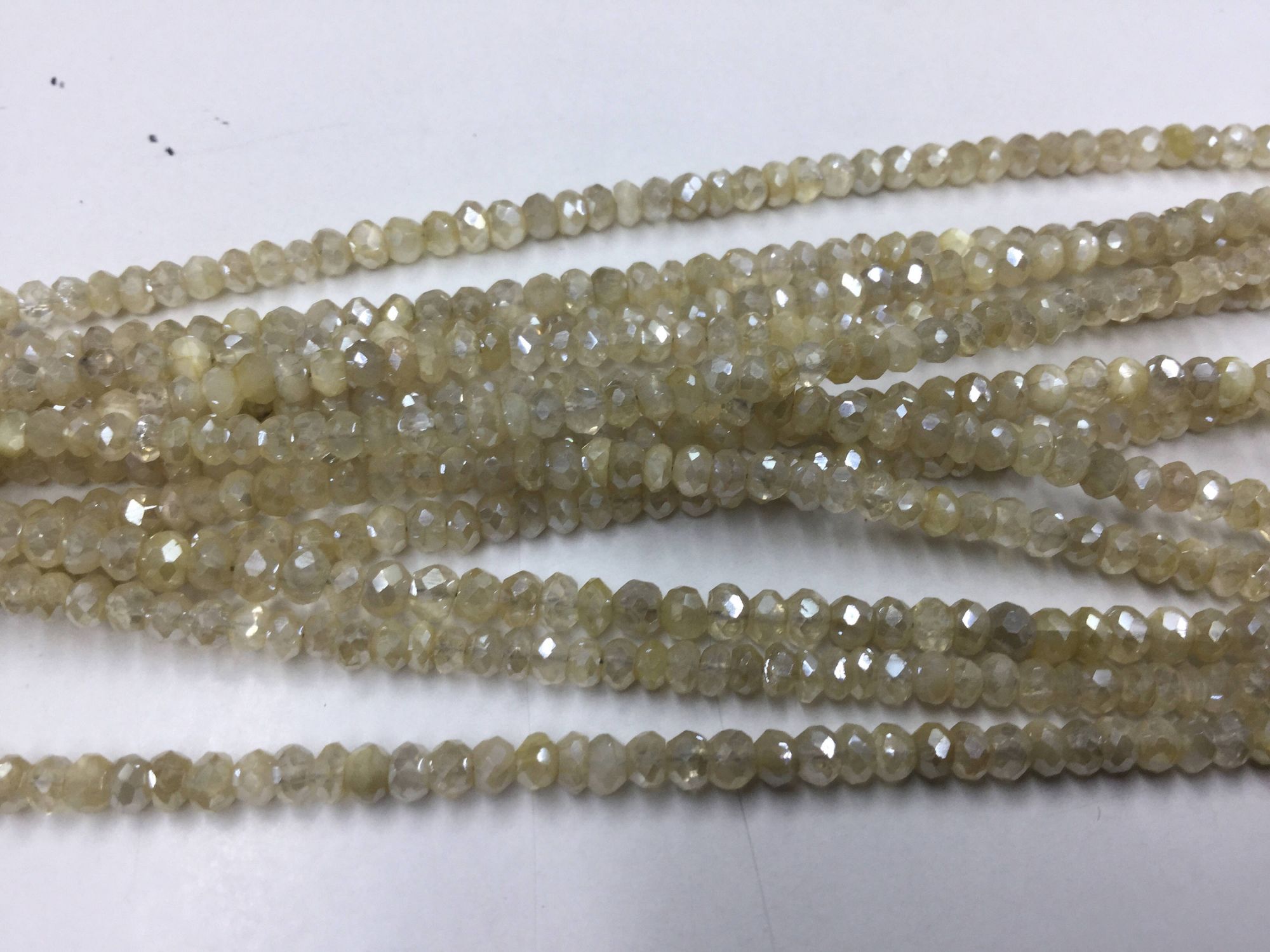 Mystic Golden Corundum Rondelles Faceted