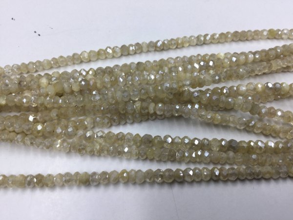 Mystic Golden Corundum Rondelles Faceted