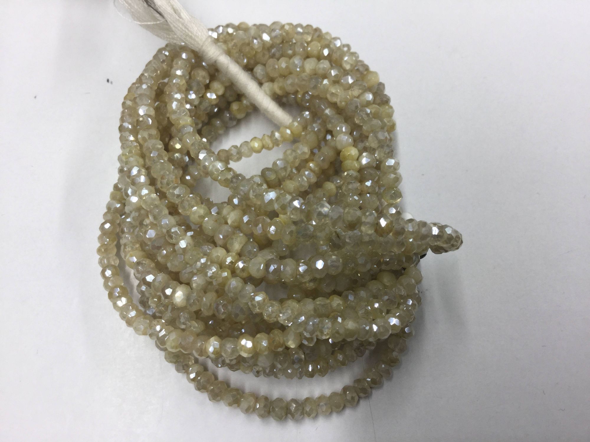 Mystic Golden Corundum Rondelles Faceted