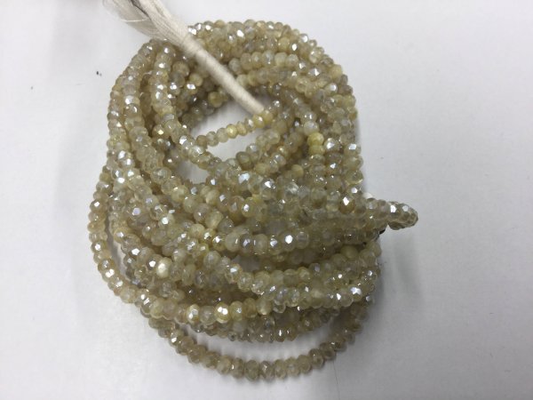Mystic Golden Corundum Rondelles Faceted