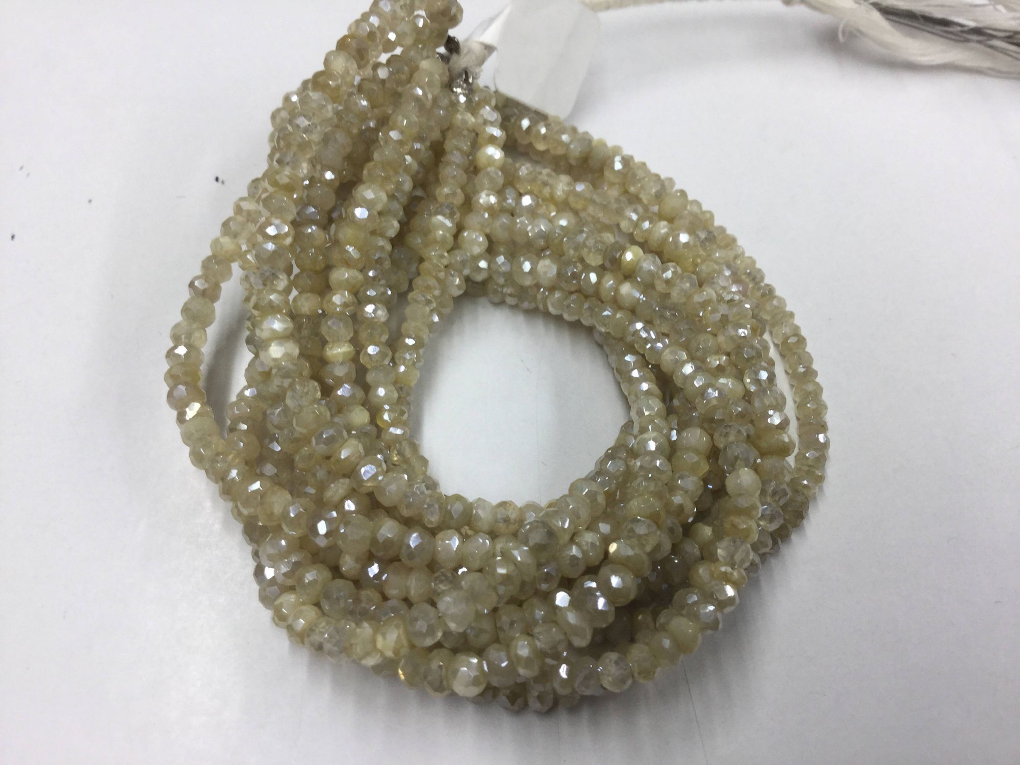 Mystic Golden Corundum Rondelles Faceted