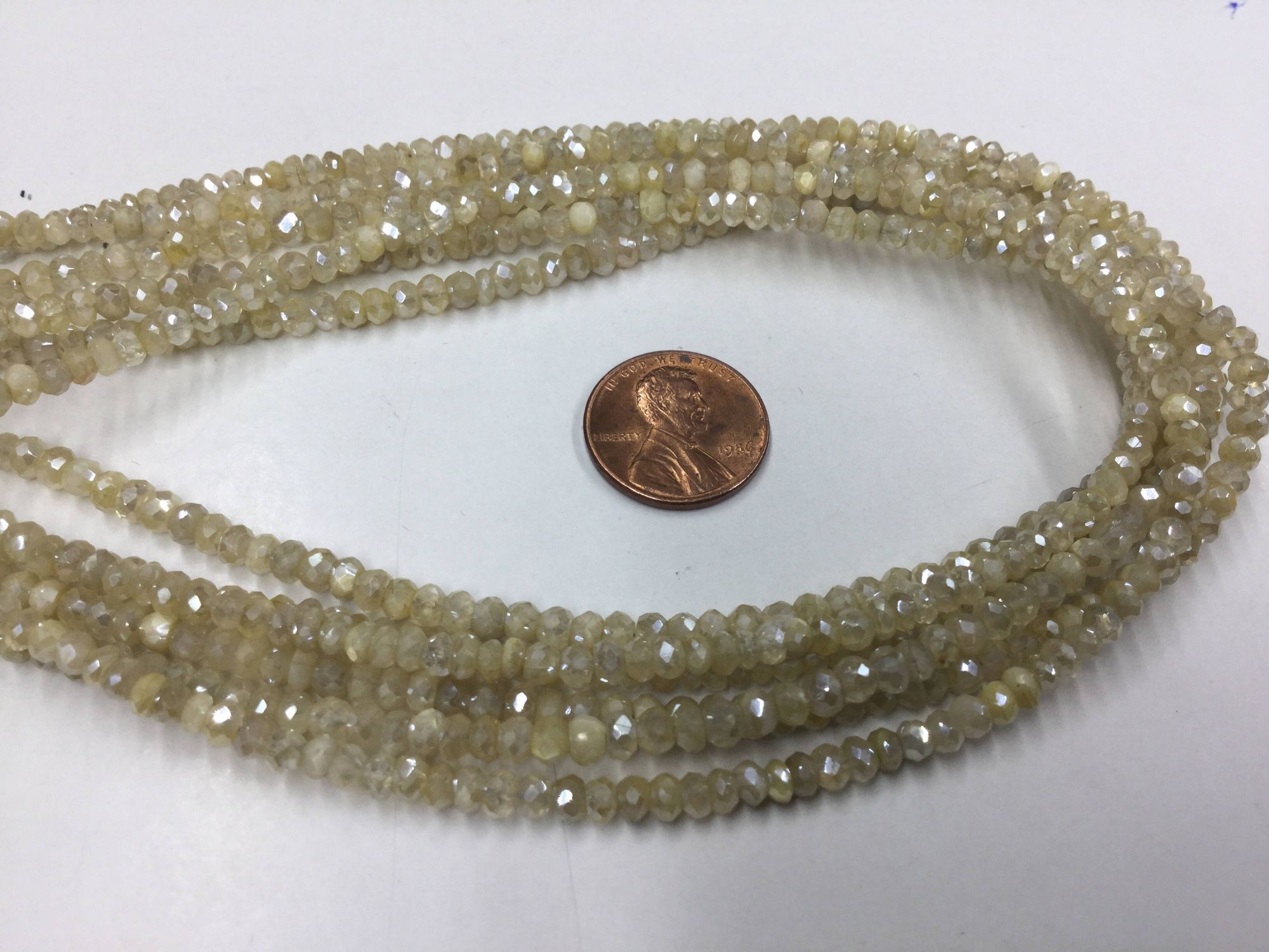 Mystic Golden Corundum Rondelles Faceted