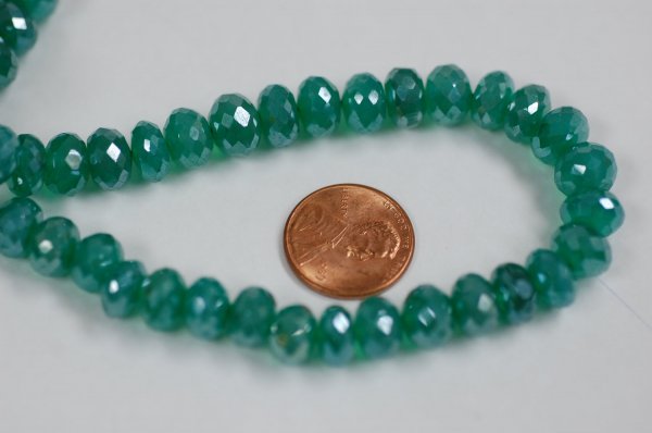 Mystic Green Onyx Rondelle