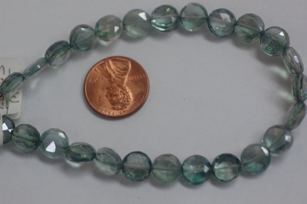 Mystic Green Quartz Coins Faceted