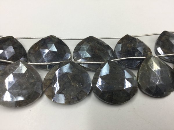 Mystic Labradorite Hearts Faceted