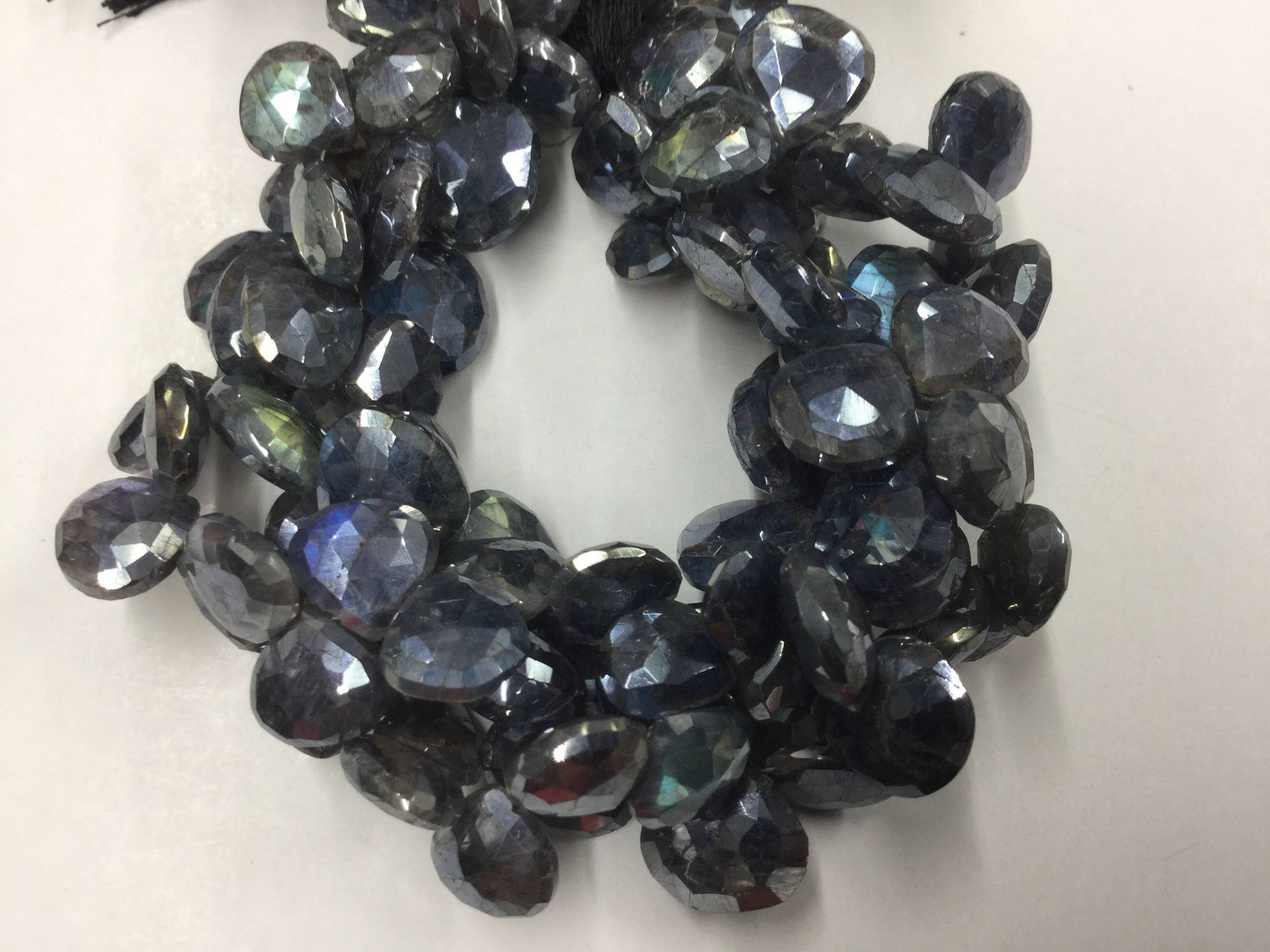 Mystic Labradorite Hearts Faceted