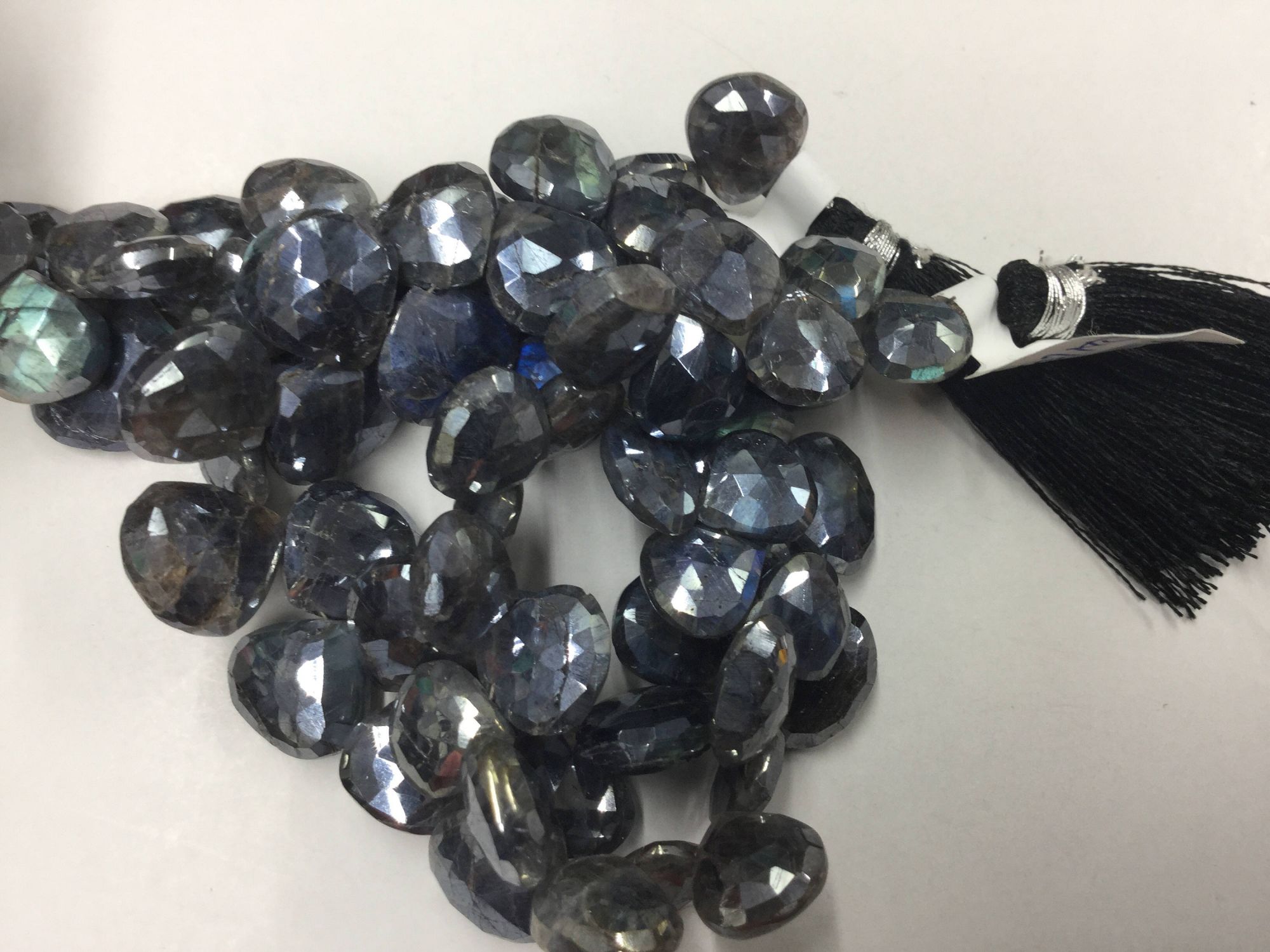 Mystic Labradorite Hearts Faceted