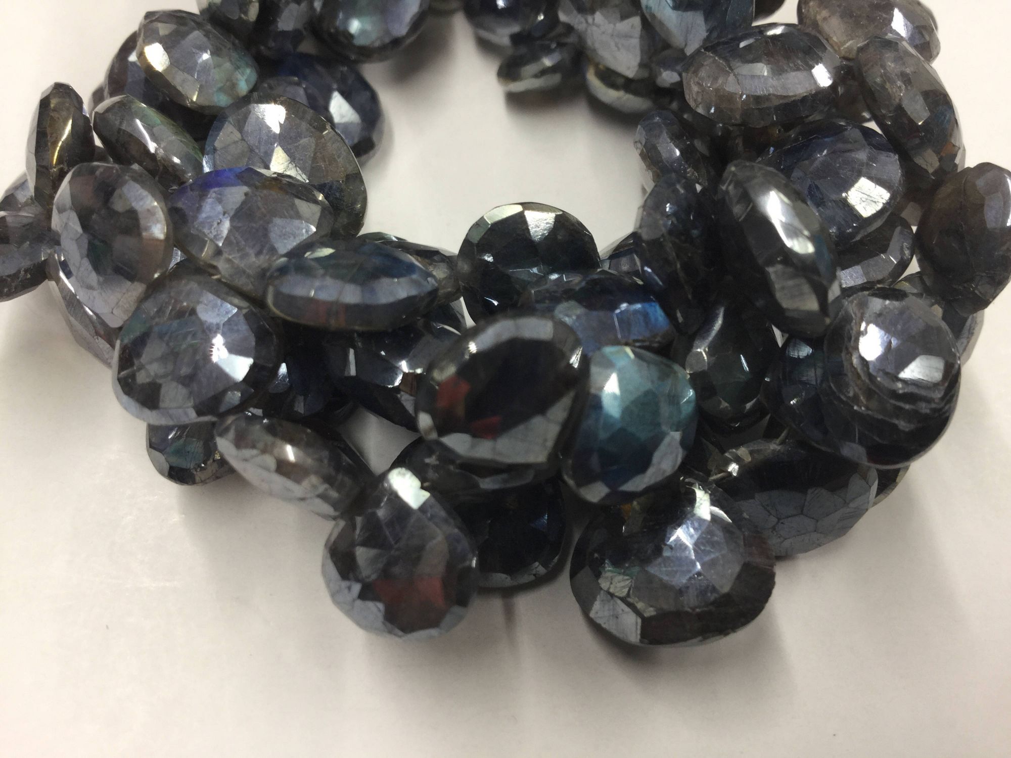 Mystic Labradorite Hearts Faceted