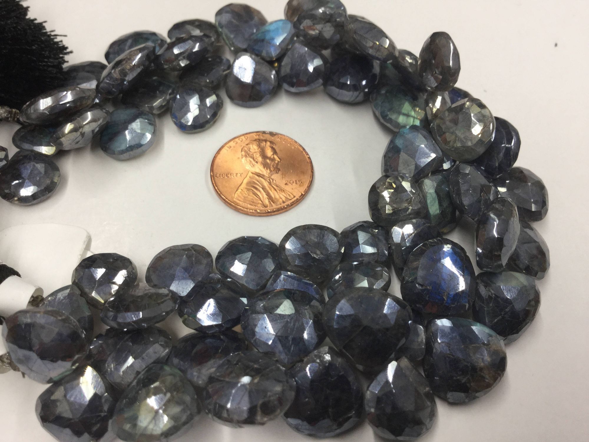 Mystic Labradorite Hearts Faceted
