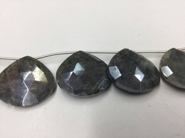 Mystic Labradorite Hearts Faceted