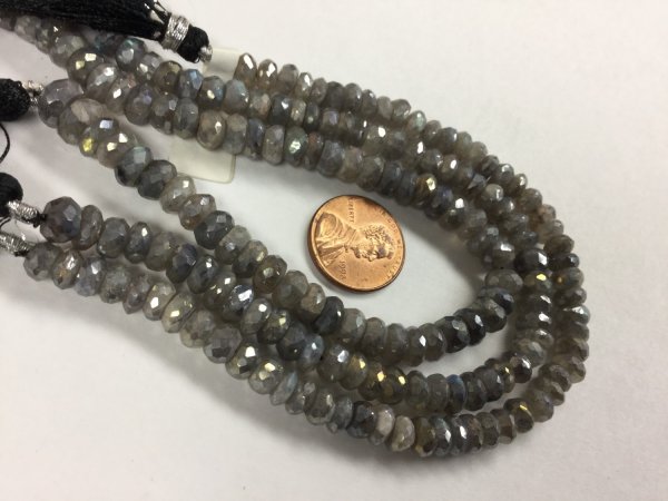 Mystic Labradorite Rondelle
