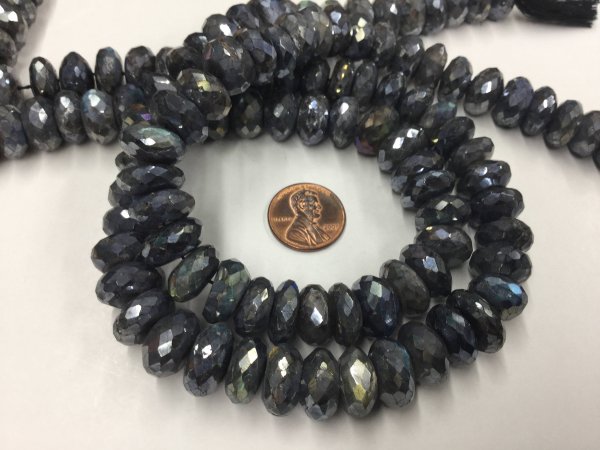 Mystic Labradorite Rondelles Faceted