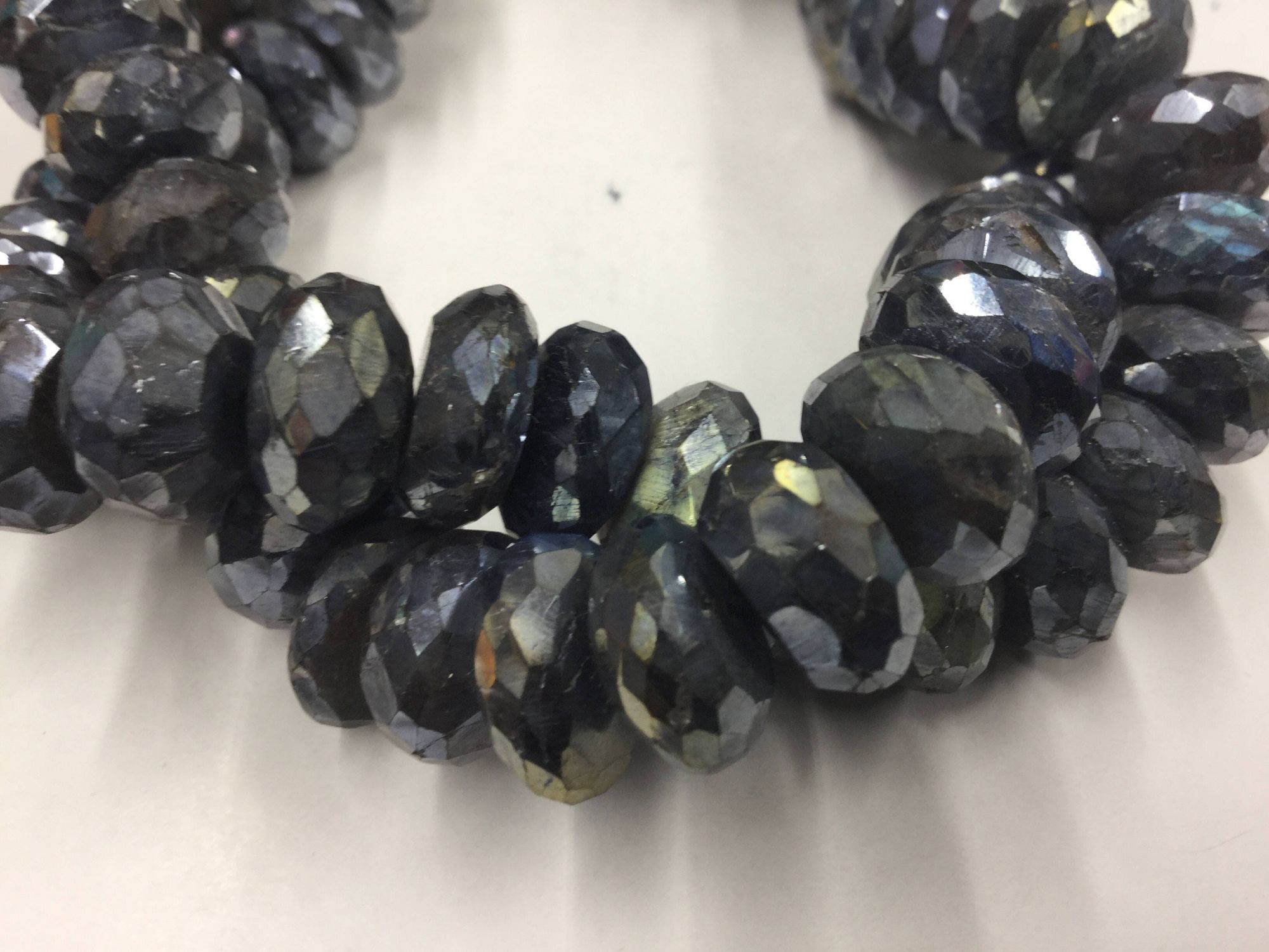 Mystic Labradorite Rondelles Faceted