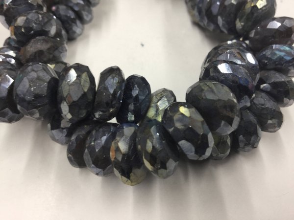 Mystic Labradorite Rondelles Faceted