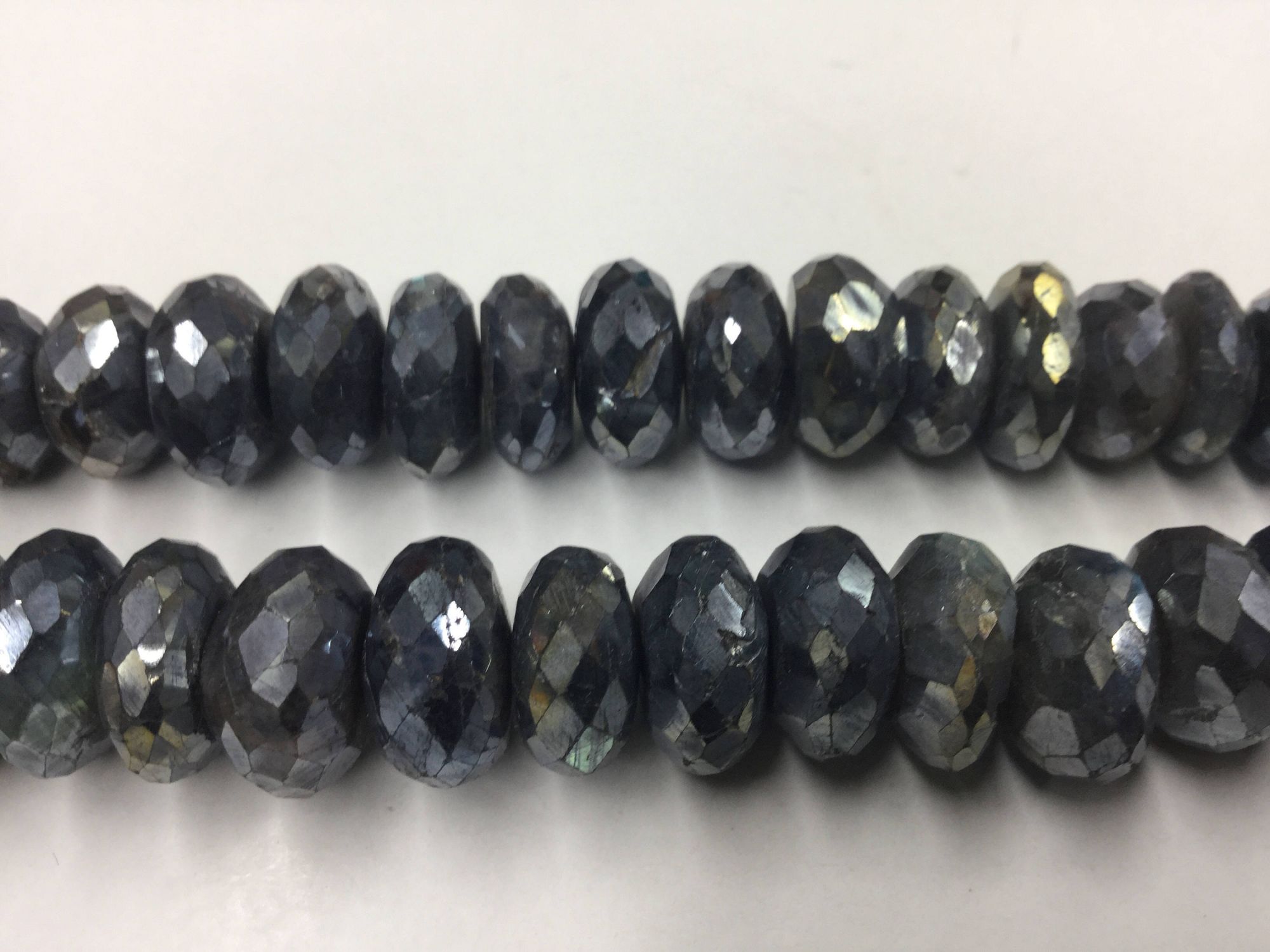 Mystic Labradorite Rondelles Faceted
