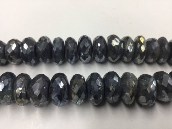 Mystic Labradorite Rondelles Faceted