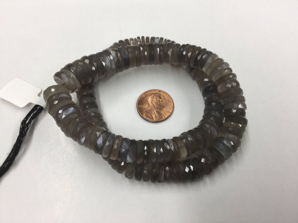 Grey Moonstone Tires Faceted