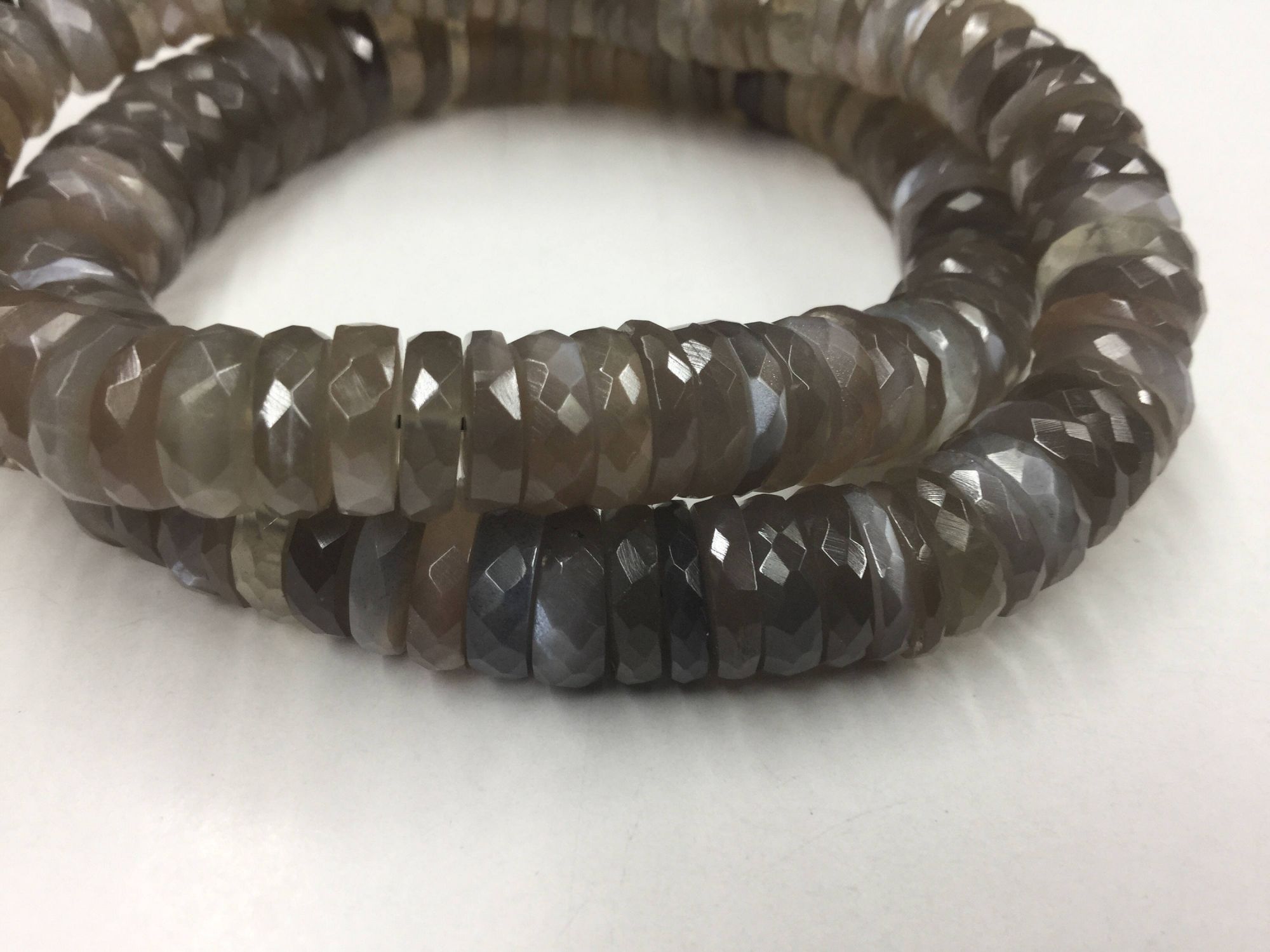 Grey Moonstone Tires Faceted
