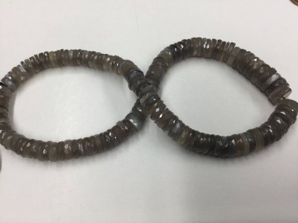 Grey Moonstone Tires Faceted