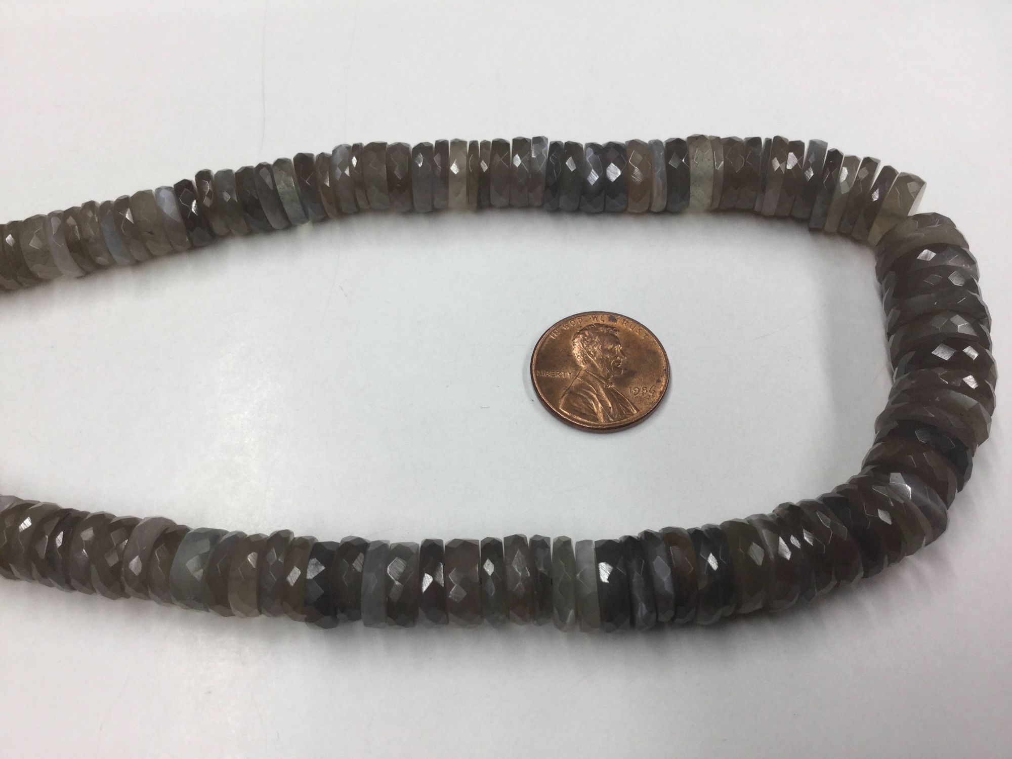 Grey Moonstone Tires Faceted