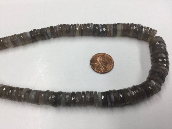 Grey Moonstone Tires Faceted